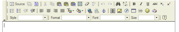 The WYSIWYG toolbar